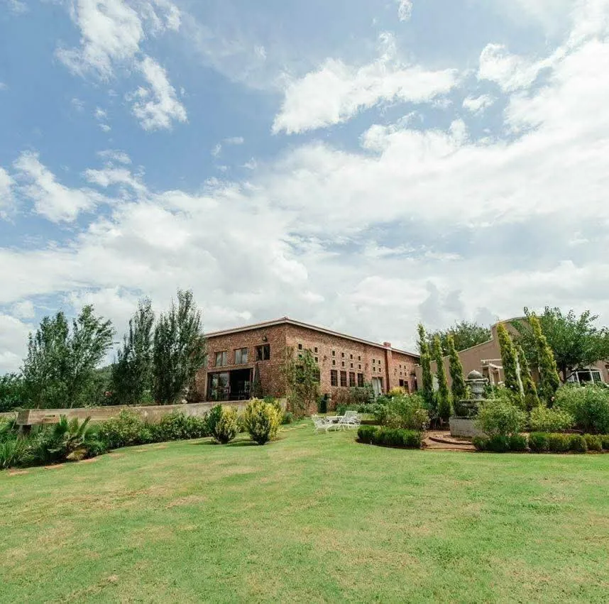 The venue building and lawn